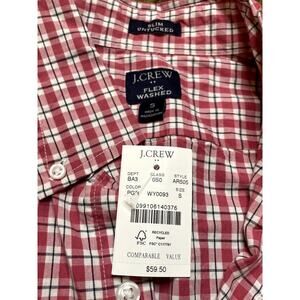 J Crew NWT Slim Untucked Flex Washed Size Sm